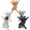 5 Pieces Dancing Cat Coffin Ornament, Funny Cat Pen Holder, Interesting Gifts, PVC, Cat Pen Holder Stand, Creative, Portable Cat Model Ornaments, For Decoration-Get Rich